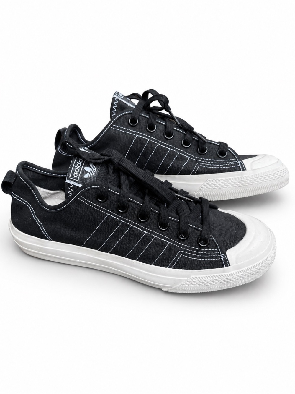 adidas Nizza RF EE5599 Black White Canvas Sneakers Men’s 8.5